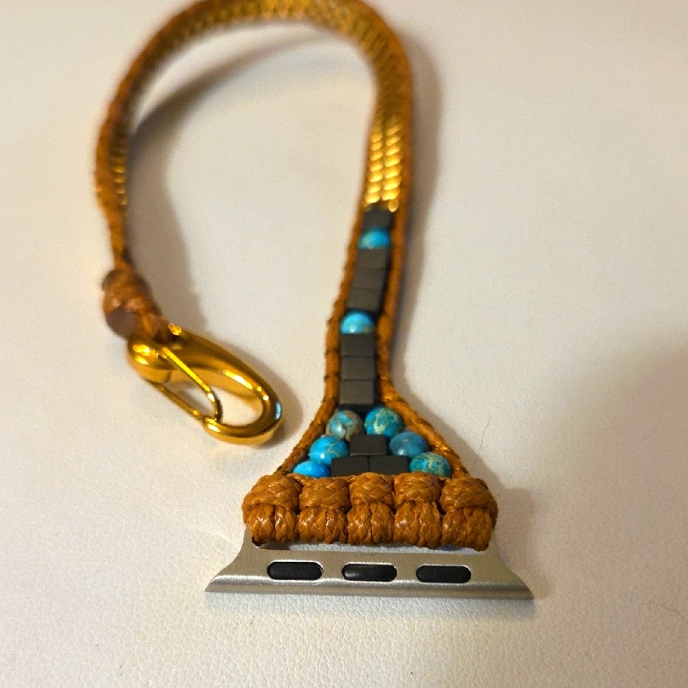 Natural Turqoise Howlite Apple Watch Fob